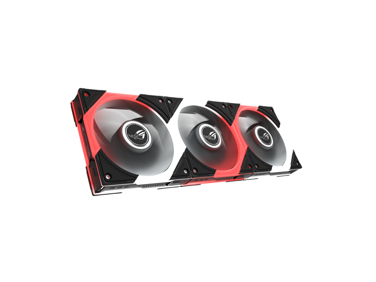 Alt View 2. ASUS - ASUS ROG Eurux GR120 ARGB PWM Fan Triple Pack 120mm 2600RPM Daisy-Chained, Custom Lighting, Fan Hub - Black.
