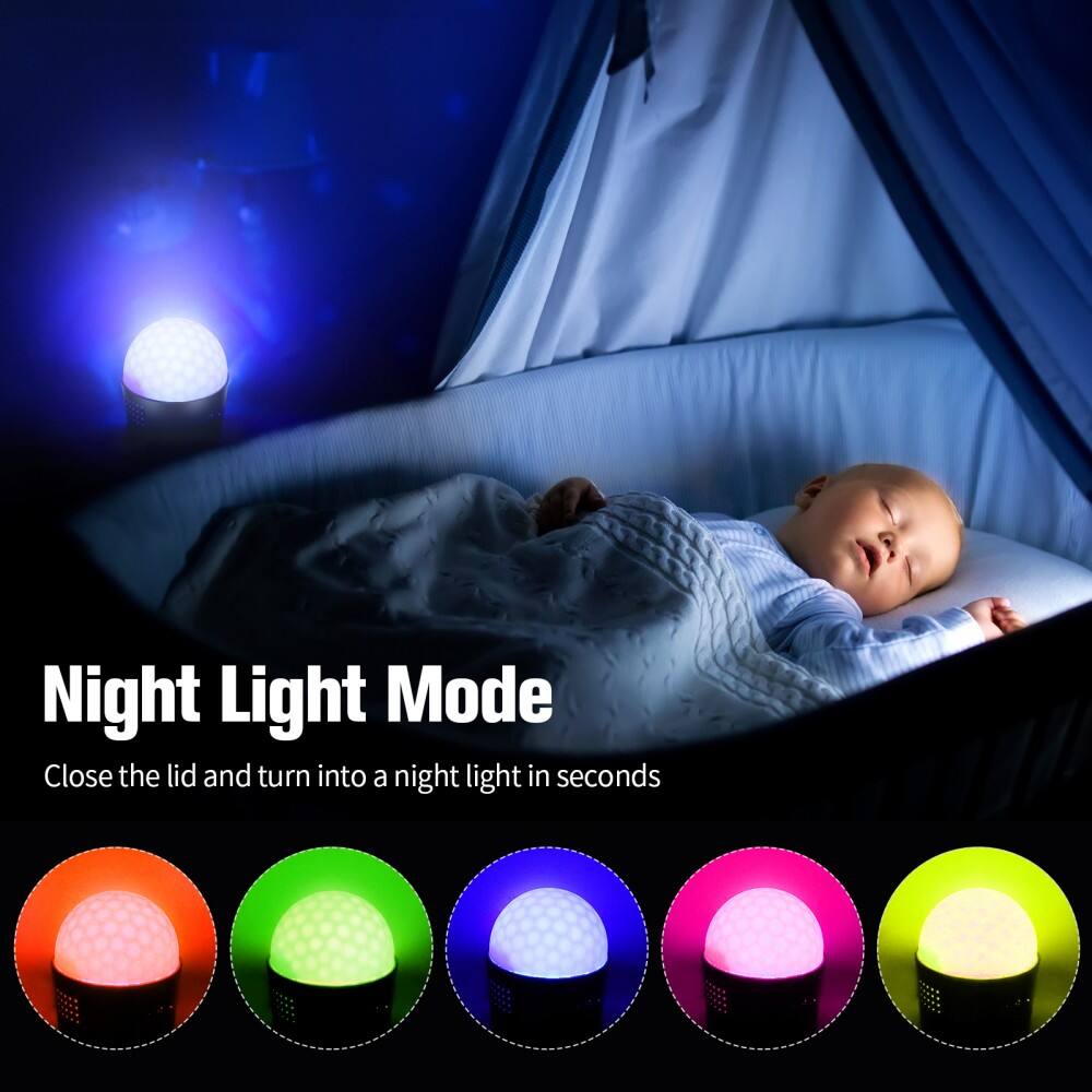 Night Light Mode  
Close the lid and turn into a night light in seconds