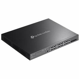 TP-Link - 28-Port Gigabit L2+ Managed Switch with 24-Port PoE+ - 25 Ports - Manageable - Gigabit Ethernet - Black