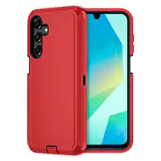 Front. Entronix - Entronix Case for Galaxy S24 FE - Triple-Layer Heavy Duty Protection - Red.