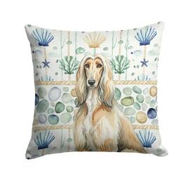 Kitcheniva - 18" x 18" Coastal Sea Design Throw Pillow Home Decor Afghan Hound - Multicolor