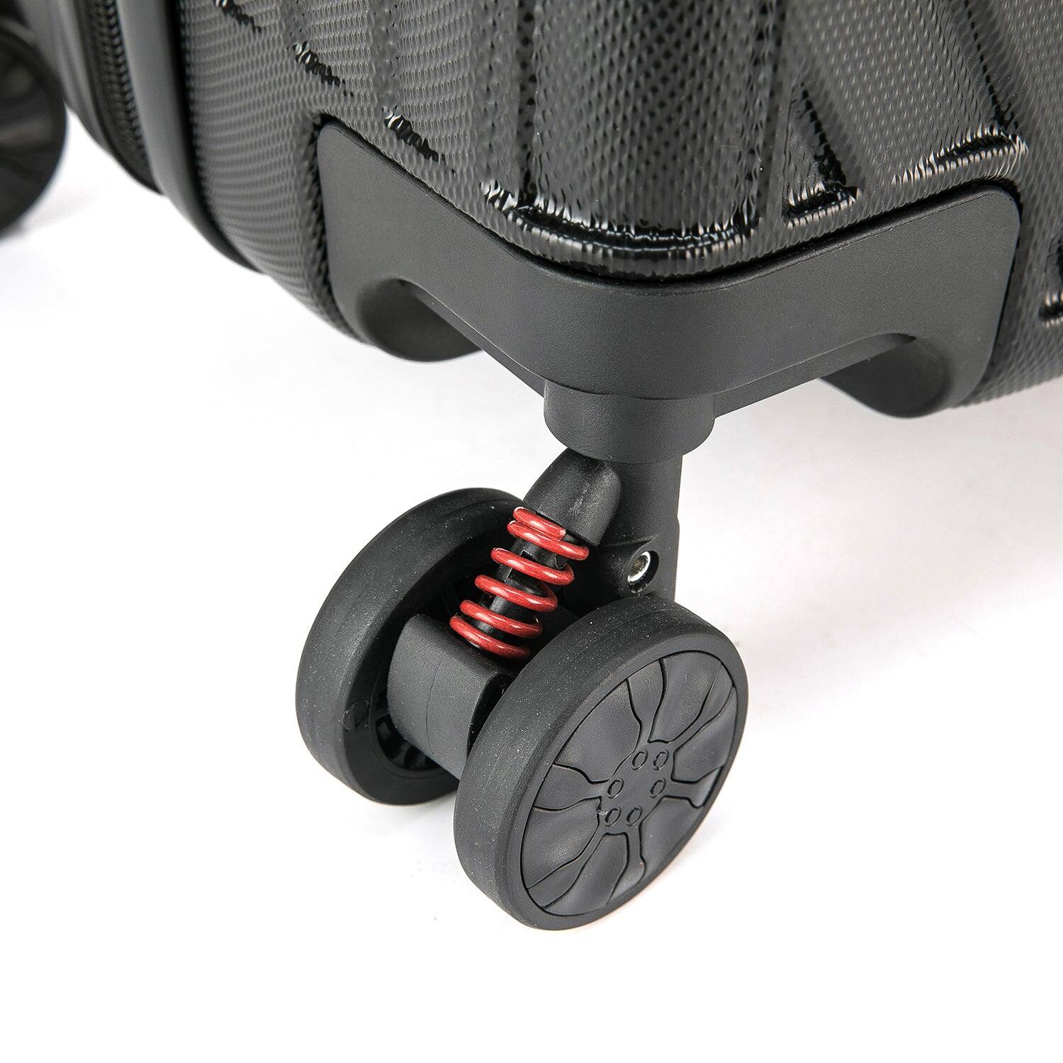 Alt View 3. DUKAP - STRATOS lightweight hardside Spinner Luggage 28" - BLACK.