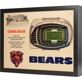 YouTheFan - Chicago Bears 25.5" x 19.5" Soldier Field Stadium Views Wall Art - Multicolor