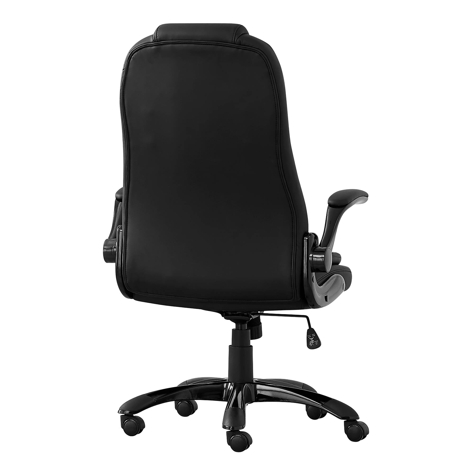 Alt View 1. Spaco - Spaco Ergonomic Gaming Office Chair with High Back, Adjustable Height, Tilt, Swivel, Flip-Up Armrests and Leather - Black.