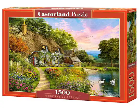 Castorland Puzzle, No G-1519%-2, 1500 COUNTRYSIDE COTTAGE, Castorland : 26.8 1500 Gn/CH GXA