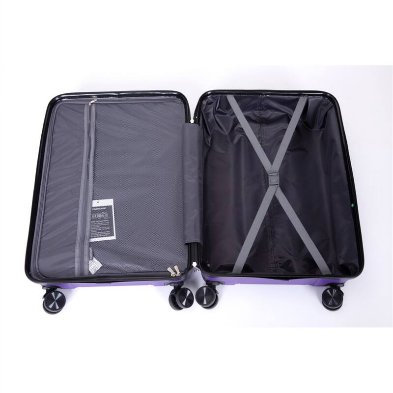 Alt View 4. HTUTWOO - Hardshell Suitcase Spinner Wheels PP Luggage Sets - 3-Piece Set 20/24/28, TSA Lock, Lightweight, Durable - Purple.