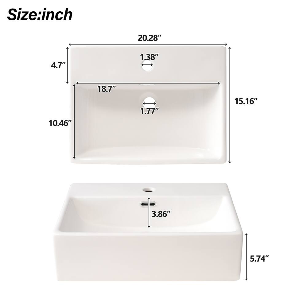 Size: inch  
20.28"  
4.7"  
1.38"  
10.46"  
18.7"  
1.77"  
15.16"  
3.86"  
5.74"