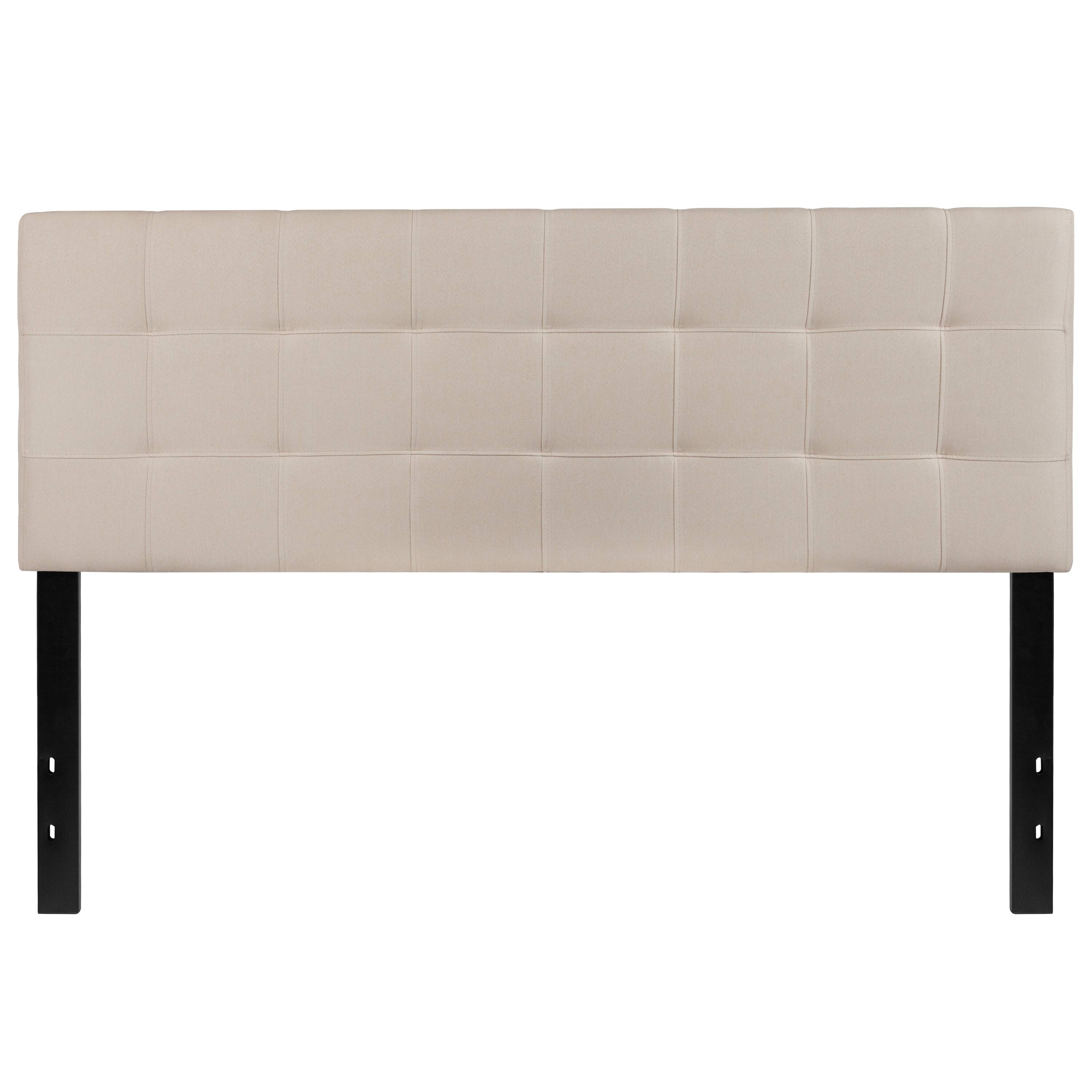 Alt View 5. Emma + Oliver - Quilted Tufted Upholstered Headboard - Beige.