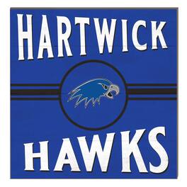 Jardine - Hartwick College Hawks 10" x 10" Retro Team Sign - Blue