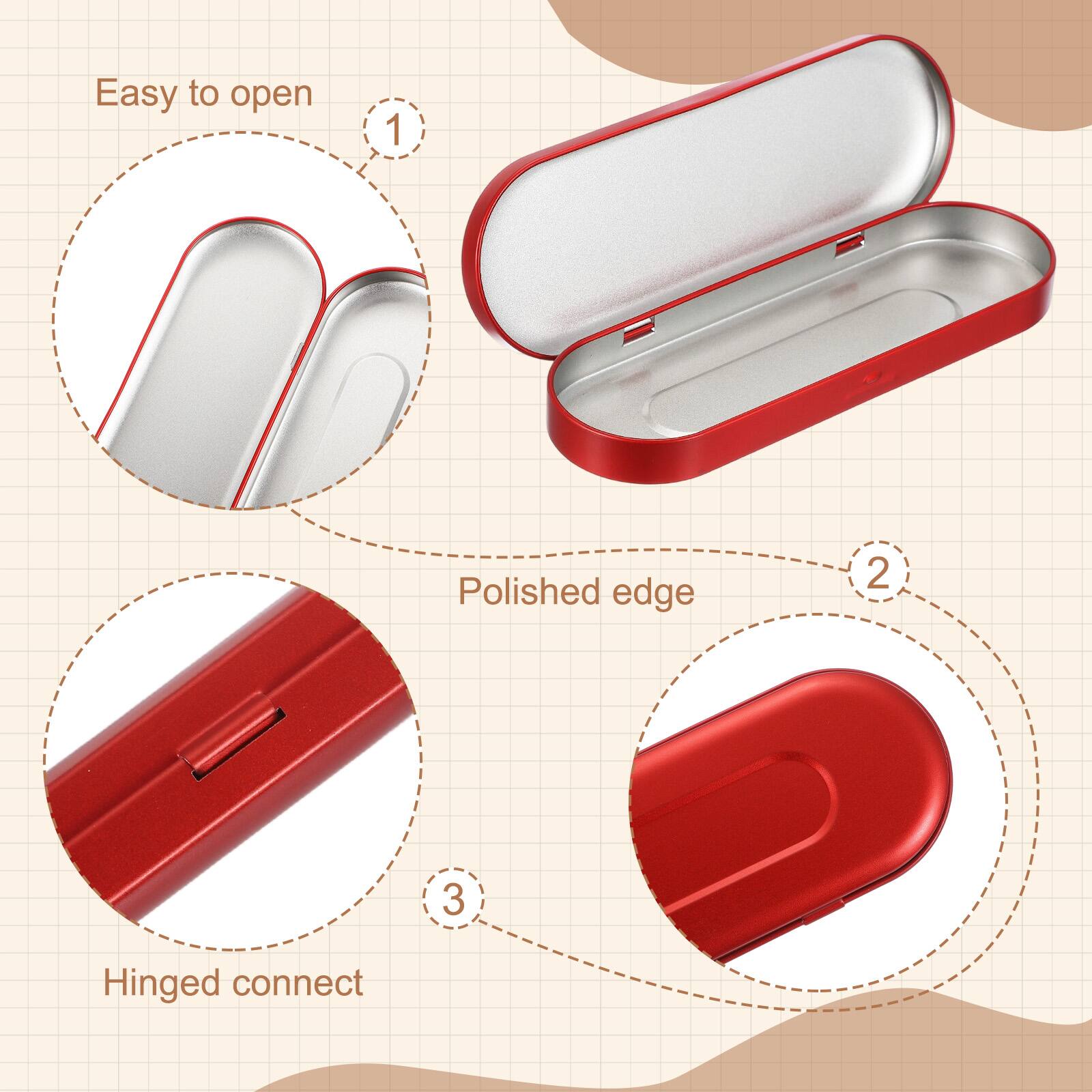 Easy to open  
1. Polished edge  
2. Hinged connect