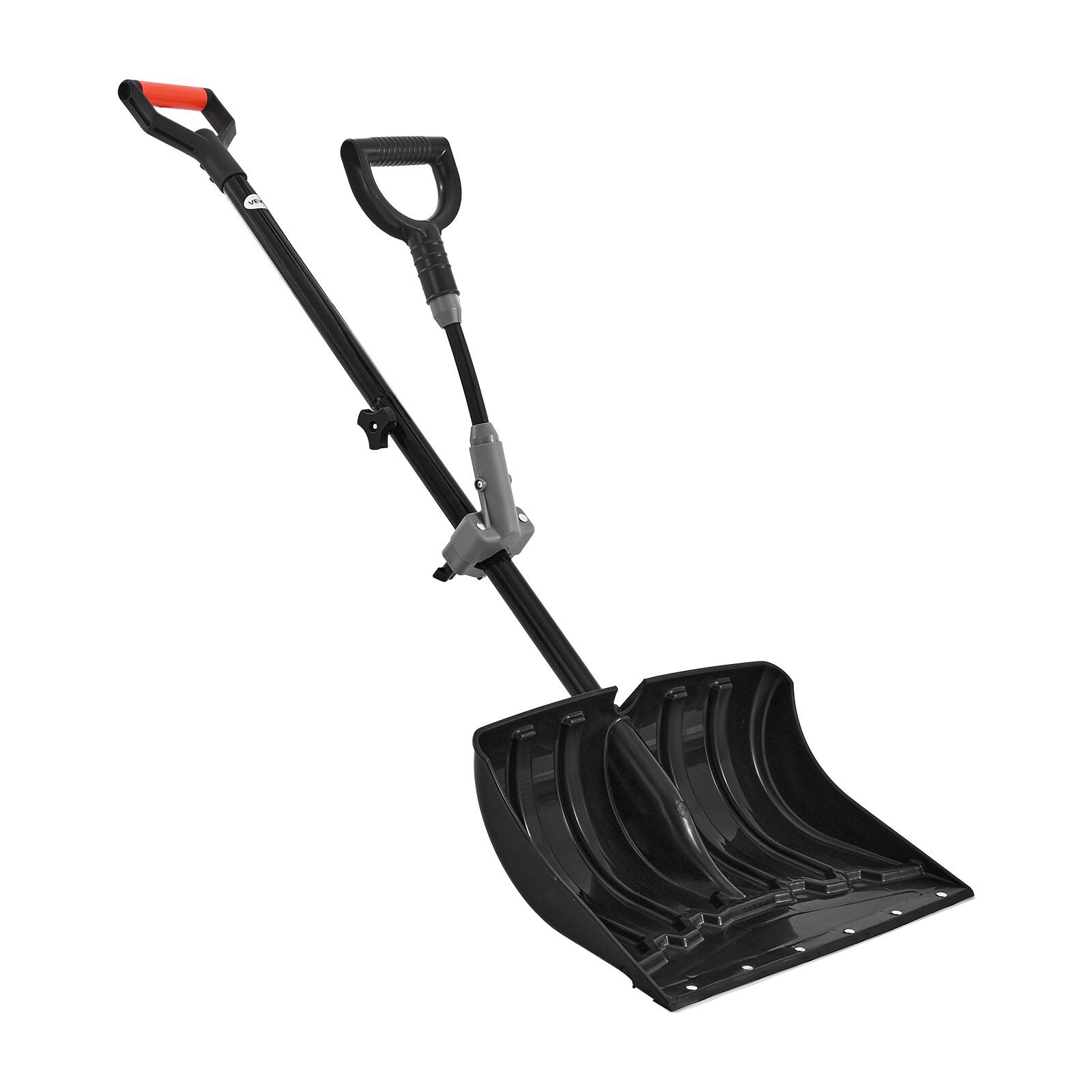 Alt View 5. VEVOR - Snow Shovel for Driveway, 18 in Wide Plastic Snow Shovel with Assist D-shaped Handles, Large Capacity Snowplow Shovels - Black.