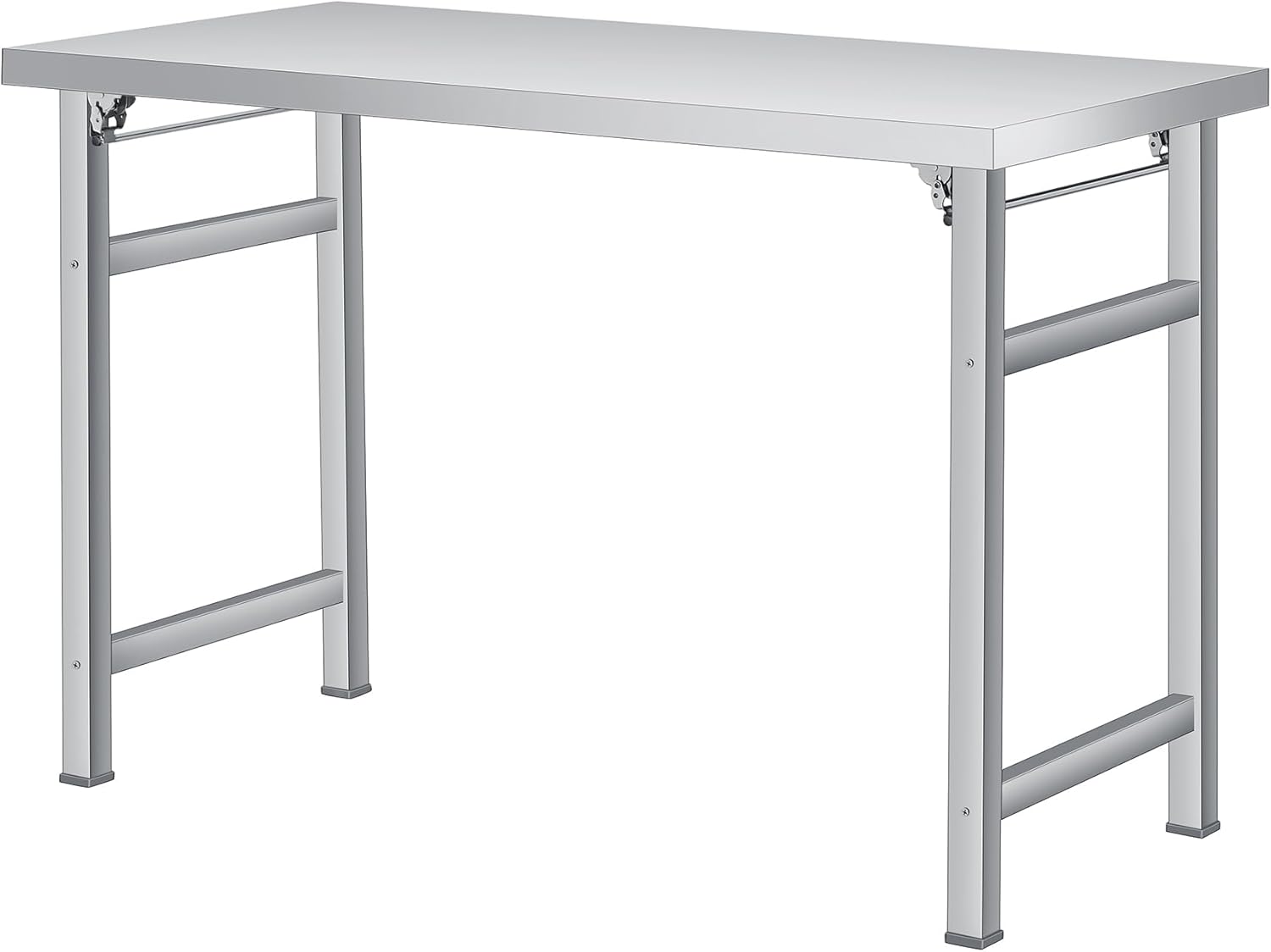 Back. GARVEE - 48" x 24" Stainless Steel Folding Table,Commercial Work & Prep Table, Portable Utility Table with Adjustable Undershelf - 42*24inches.