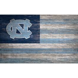 Fan Creations - North Carolina Tar Heels 11'' x 19'' Distressed Flag Sign - Multicolor