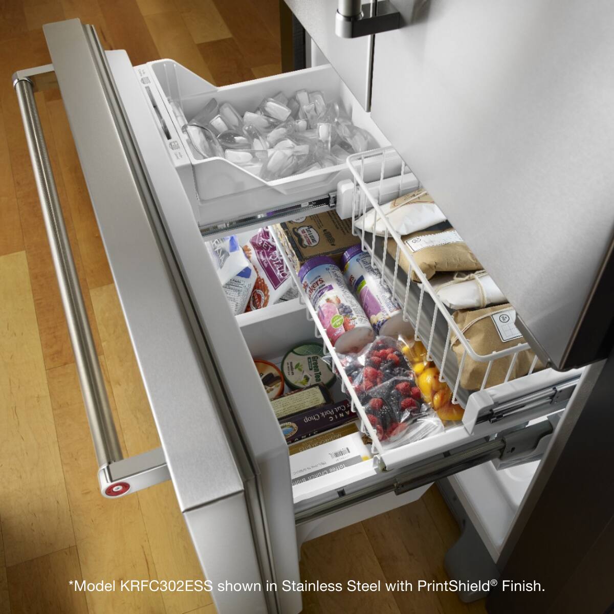 *Model KRFC302ESS shown in Stainless Steel with PrintShield® Finish.