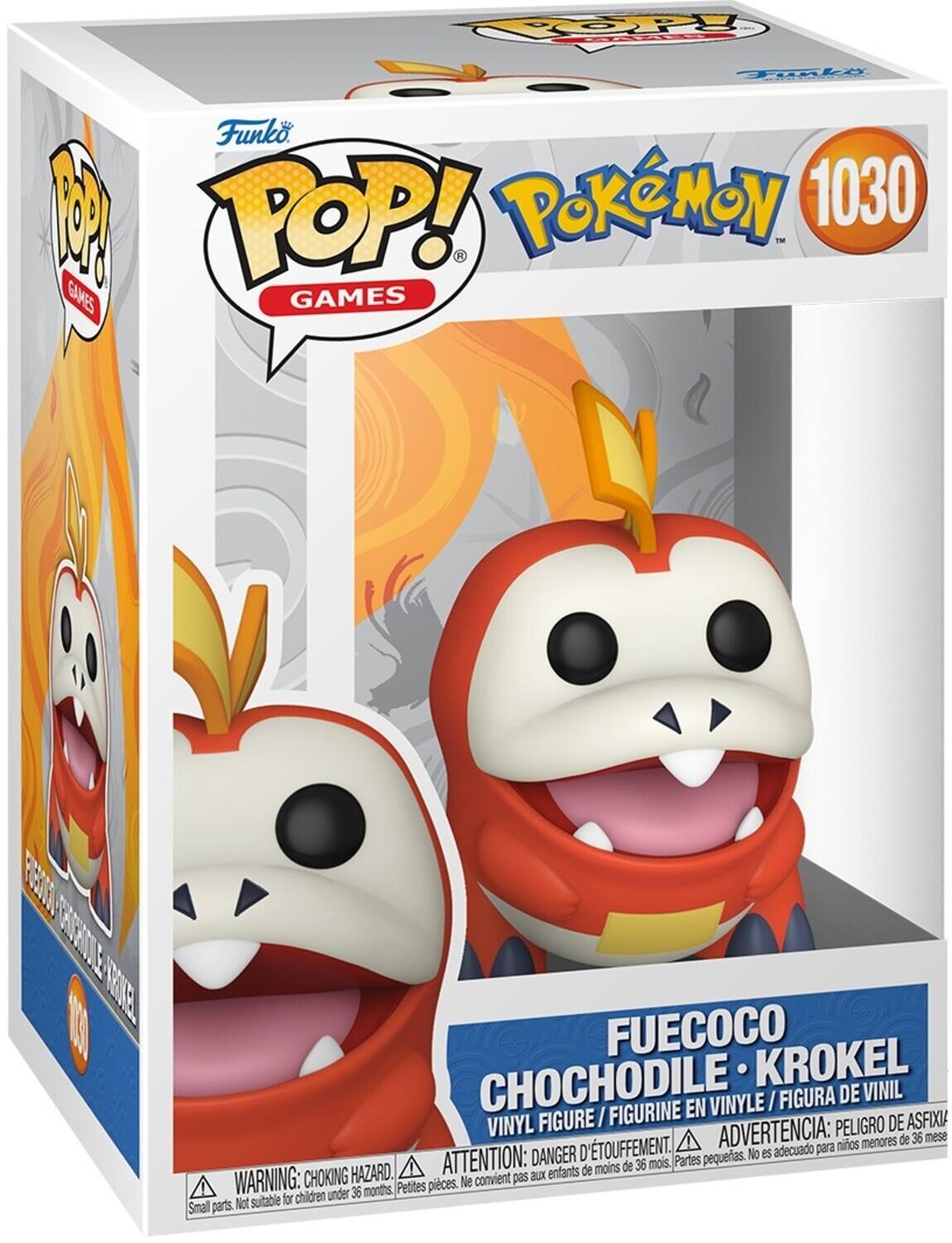 TOP Faly Funko. 1 POP! POKEMON 1030 TM GAMES GAMES FEA NECROTE L 1 TE FUECOCO CHOCHODILE KROKEL / FIGURA DE VINIL / FIGURINE EN VINYLE VINYL FIGURE PELIGRO DE ASFIXIA D'TOUFFEMENT. ADVERTENCIA: para nios menores de 36 meses DANGER pequeias. No eS adecuado HAZARD. ATTENTION: aux enfants de moins de 36 mois Partes WARNING: CHOKING Petites pices. Ne convient pas children under 36 months Not suitable for Smal parts.