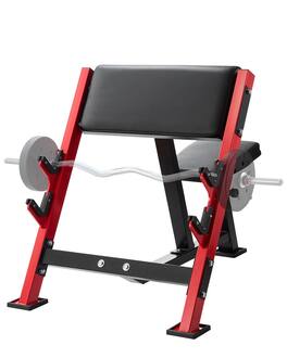 VEVOR - Preacher Curl Bench, Strength Training Benches, Max load 660 LBS Home Gym Fitness Equipment - Black+Red