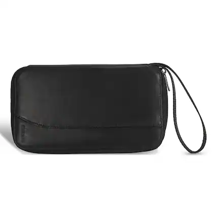 Front. Champs - Onyx Collection Leather Multi Passport Case - Black.