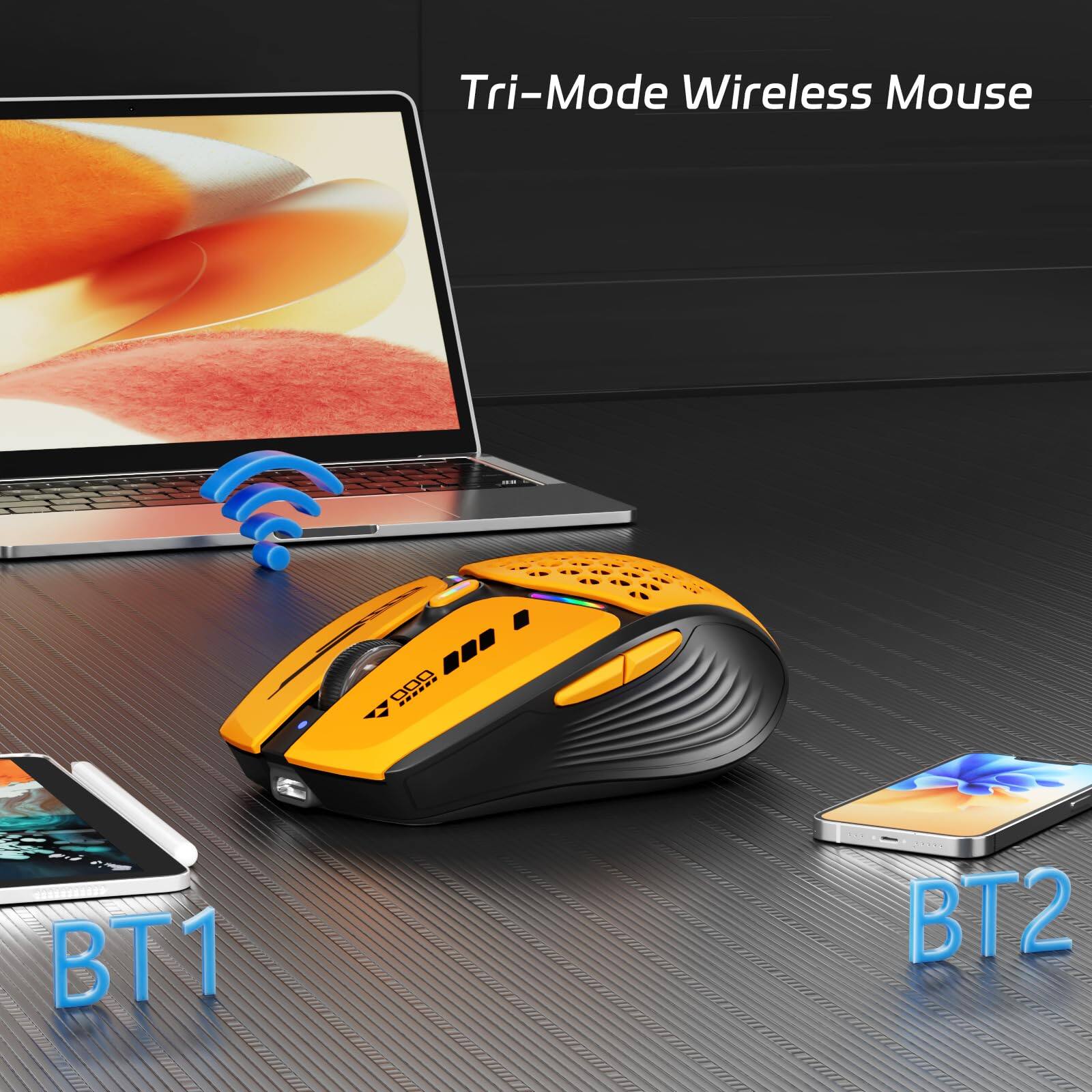 Tri-Mode Wireless Mouse

BT1 BT2