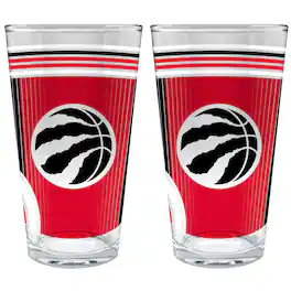 Great American Products - Toronto Raptors Two-Piece 16oz. Pint Glass Set - Multicolor