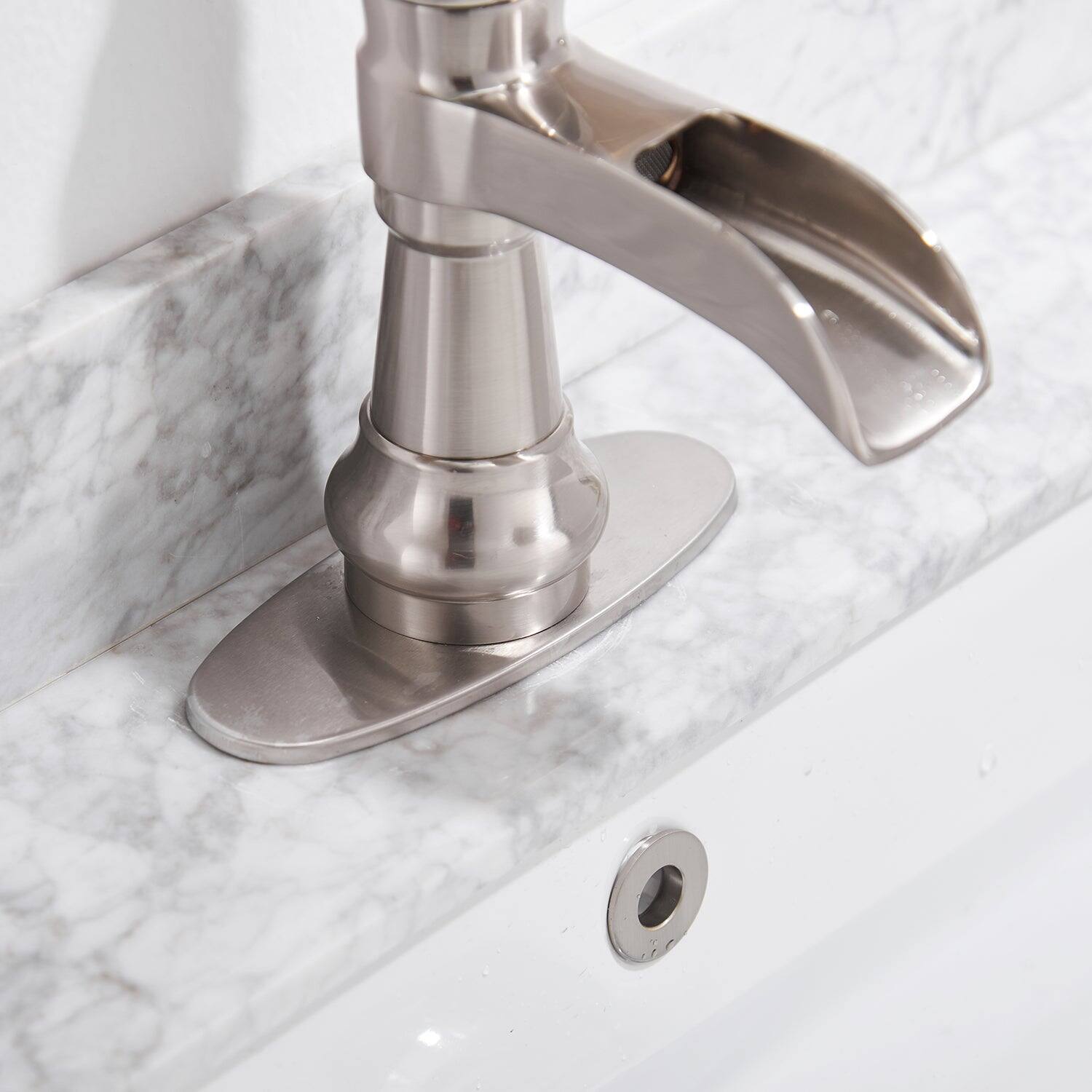 Alt View 7. Boyel Living - Classic Retro 8 in Widespread Double Handle Bathroom Faucet Brushed Nickel - Brushed Nickel.