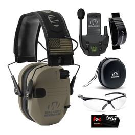 Walkers - Walker's Razor Slim Electronic Hearing Protection BUNDLE, Dark Patriot - Green