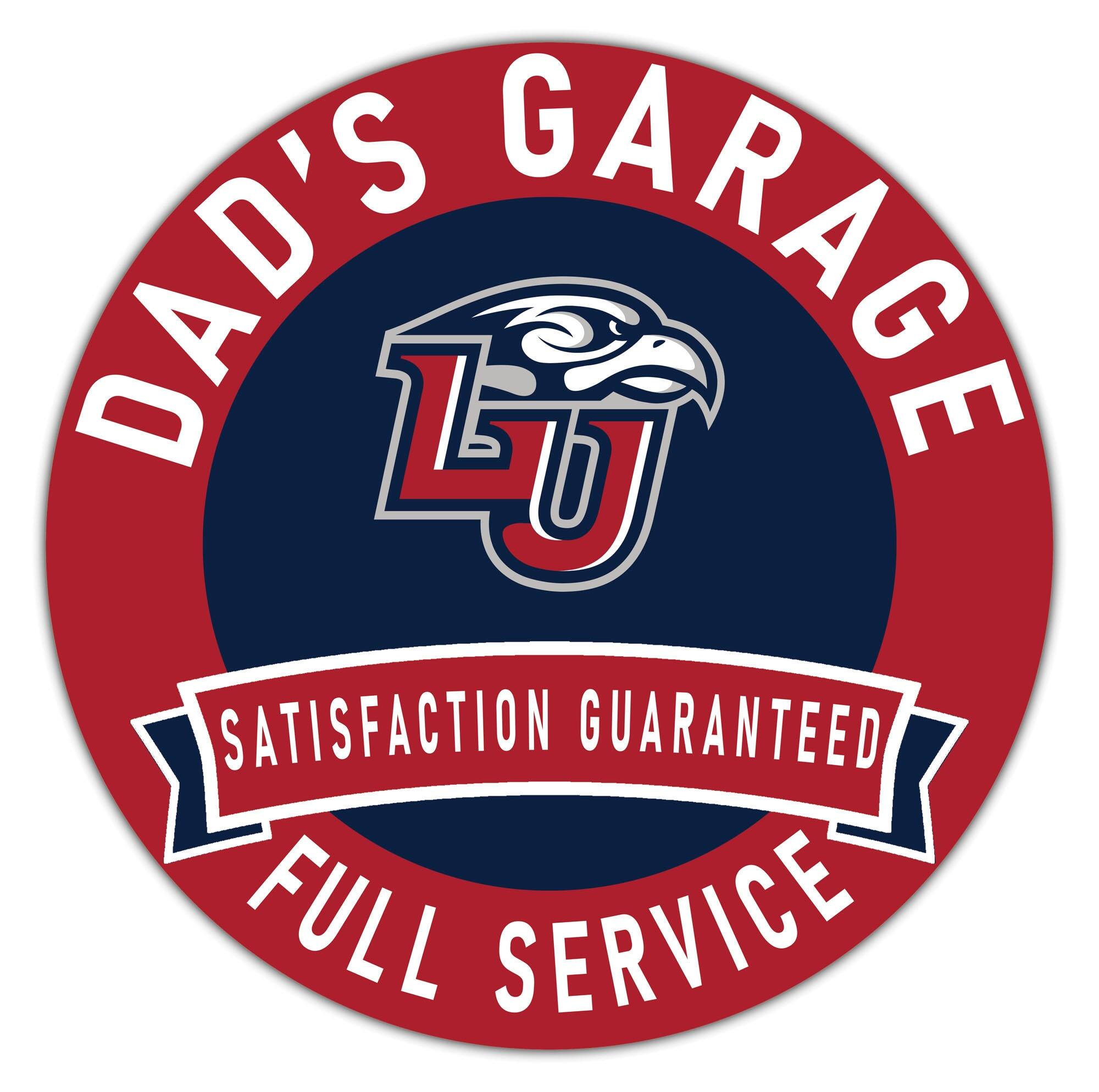 Liberty Flames 16" x 16" Dad's Garage Wood Sign