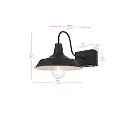 Elegant Lighting - Rayan 14 Inch Outdoor Wall Sconce In - Black