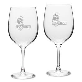 Jardine - Youngstown State Penguins 19oz. 2-Piece Traditional Robusto Red Wine Table Glass Set - Multicolor