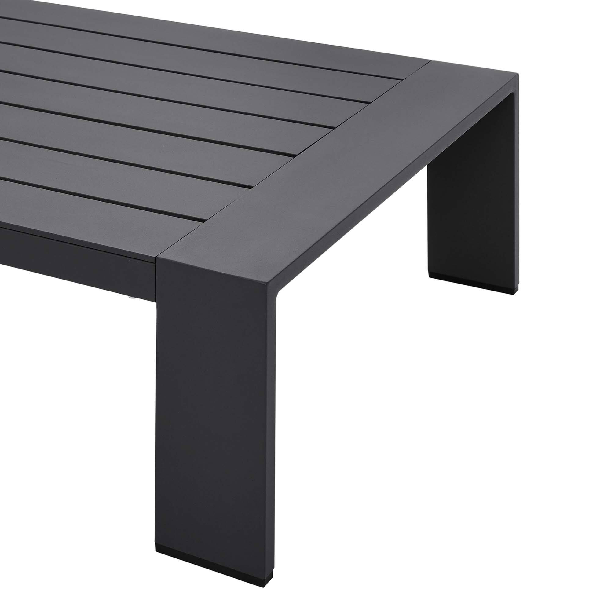 Alt View 3. Modway - Tahoe Outdoor Patio Powder-Coated Aluminum Coffee Table by Modway - Gray.