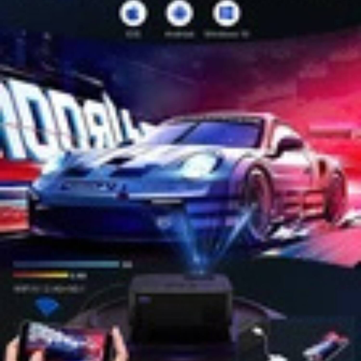 Left. Home Collection - 4K 40000LMS 1080P Projector 3D 5G WiFi Bluetooth Video Home Theater 230" Display.