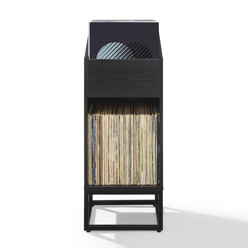 Alt View 1. Crosley Furniture - Enzo Small Vinyl Record Storage Stand - Black.