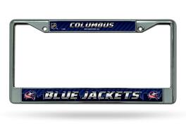 Rico Industries - Columbus Blue Jackets Chrome Metal License Plate Frame - Multi