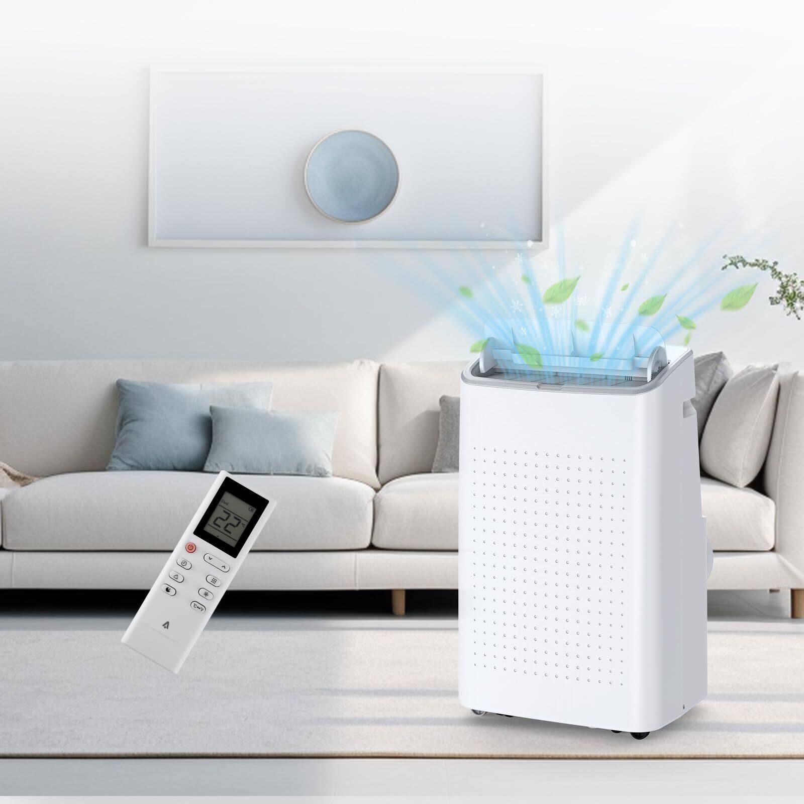 GARVEE - 14000 BTU Portable Air Conditioner 3-in-1 Cool/Dehumidify/Fan for 700 Sq.Ft Smart/Sleep Mode