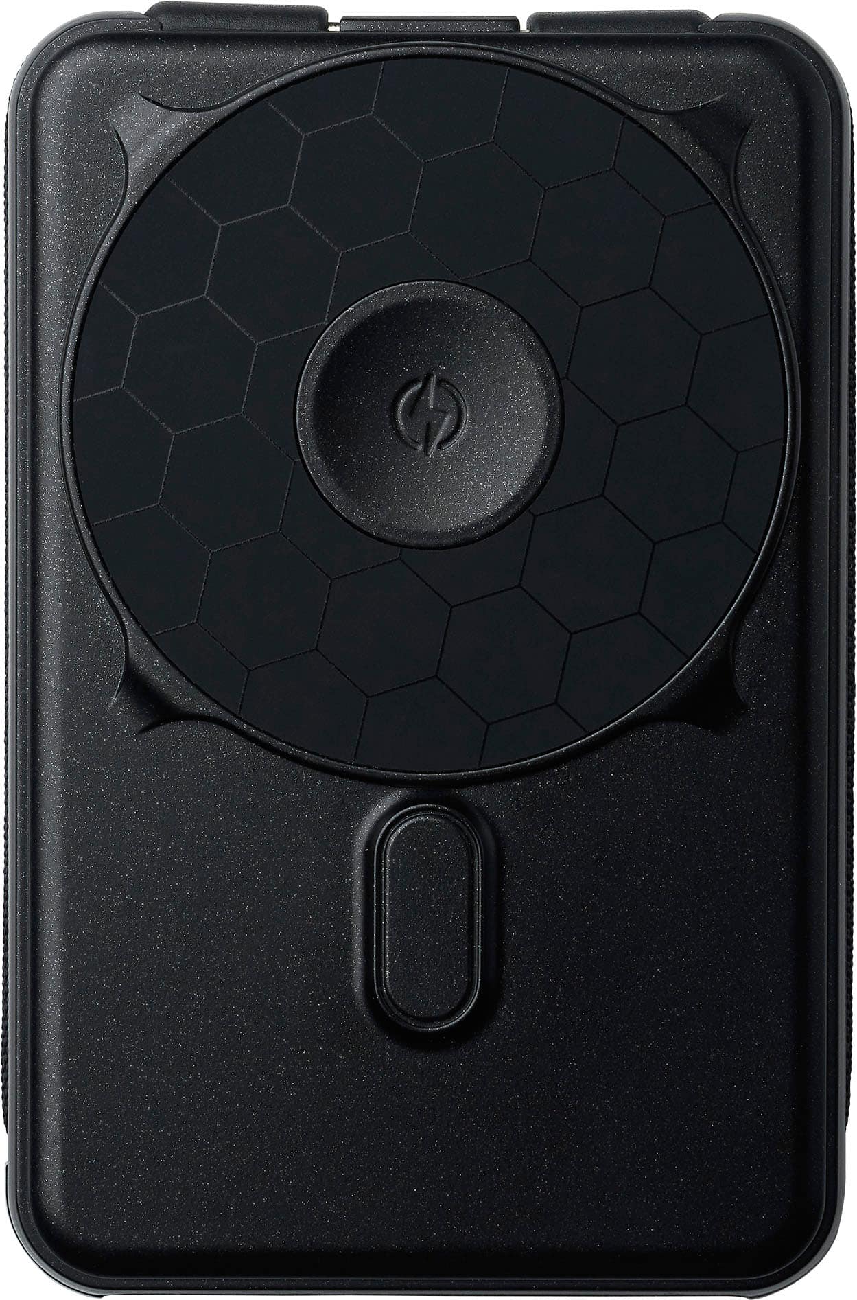 The Ridge Wallet - MAGSAFE POWER BANK 10,000mAh 20w 5-in-1 with integrated lightning and USB-C cables, Apple Watch charging, and Kickstand - Black