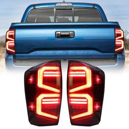 AMERICAN MODIFIED - Smoked LED Tail Lights for 2016 to 2023 Toyota Tacoma, 1 Pair - Smoked lens, black housing