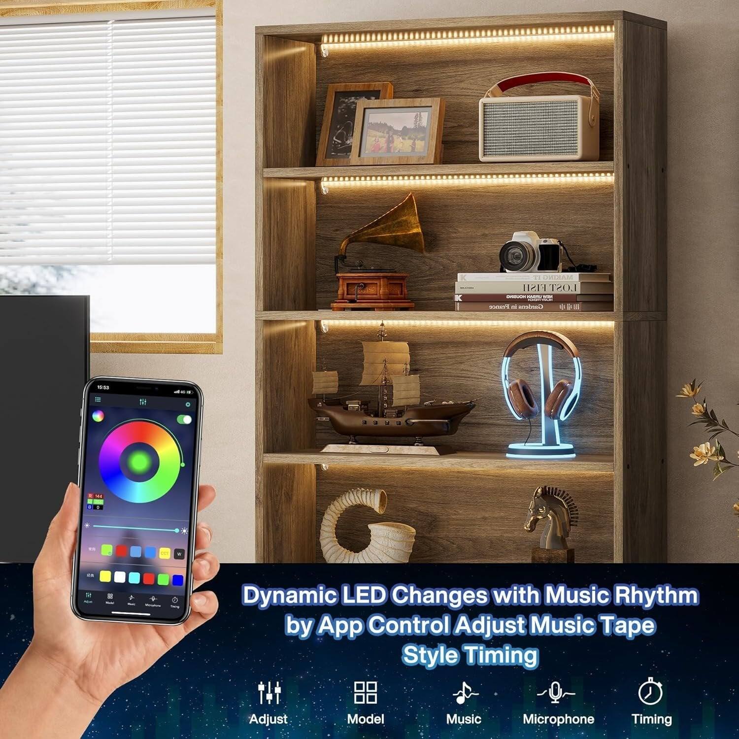Dynamic LED Changes with Music Rhythm by App Control Adjust Music Tape Style Timing

Adjust Model Music Microphone Timing