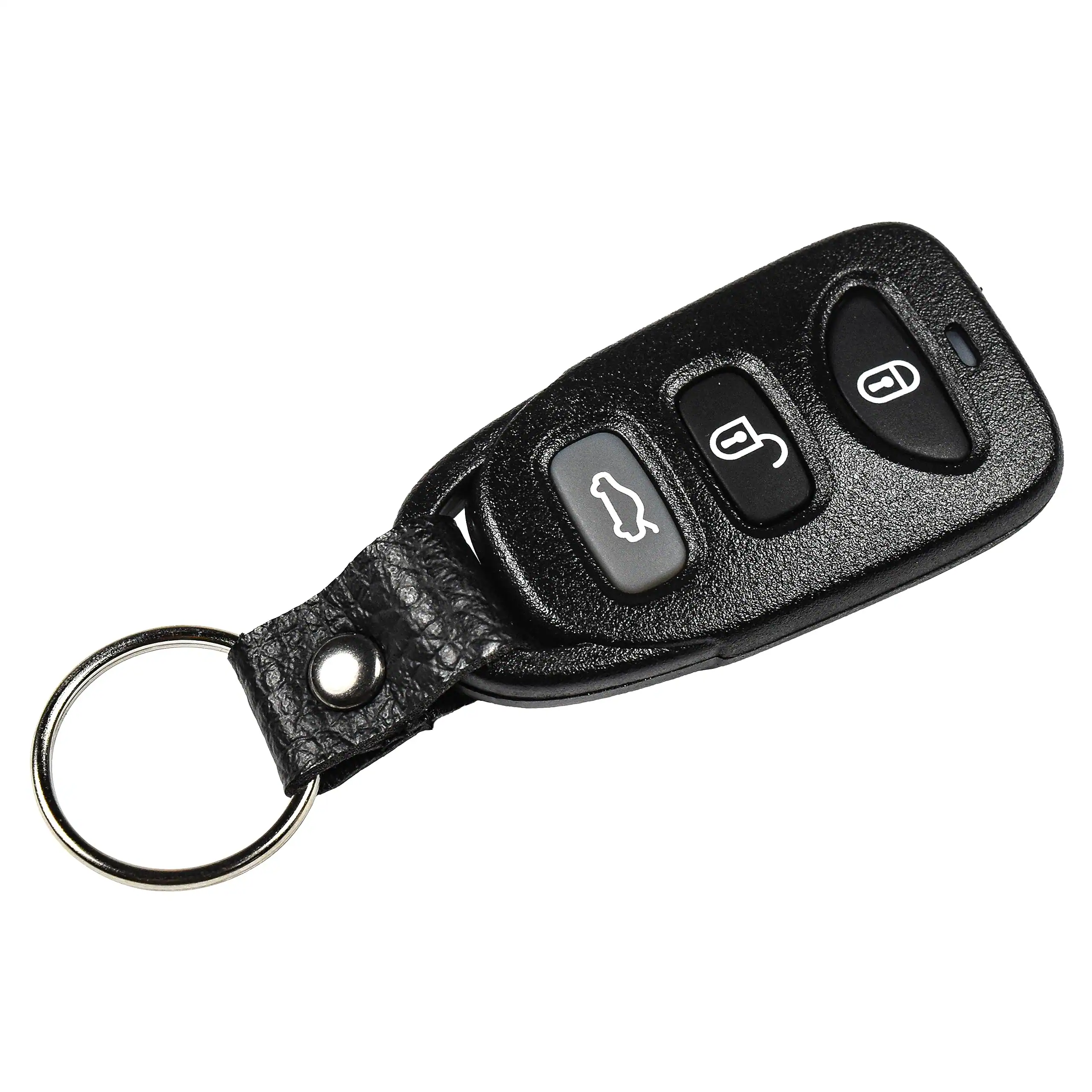 Angle. HQRP - 2-Pack Remote Key Fob Shell Case, 4-Button Keyless Entry Cover for Hyundai Sonata 2007-2015 - Black.