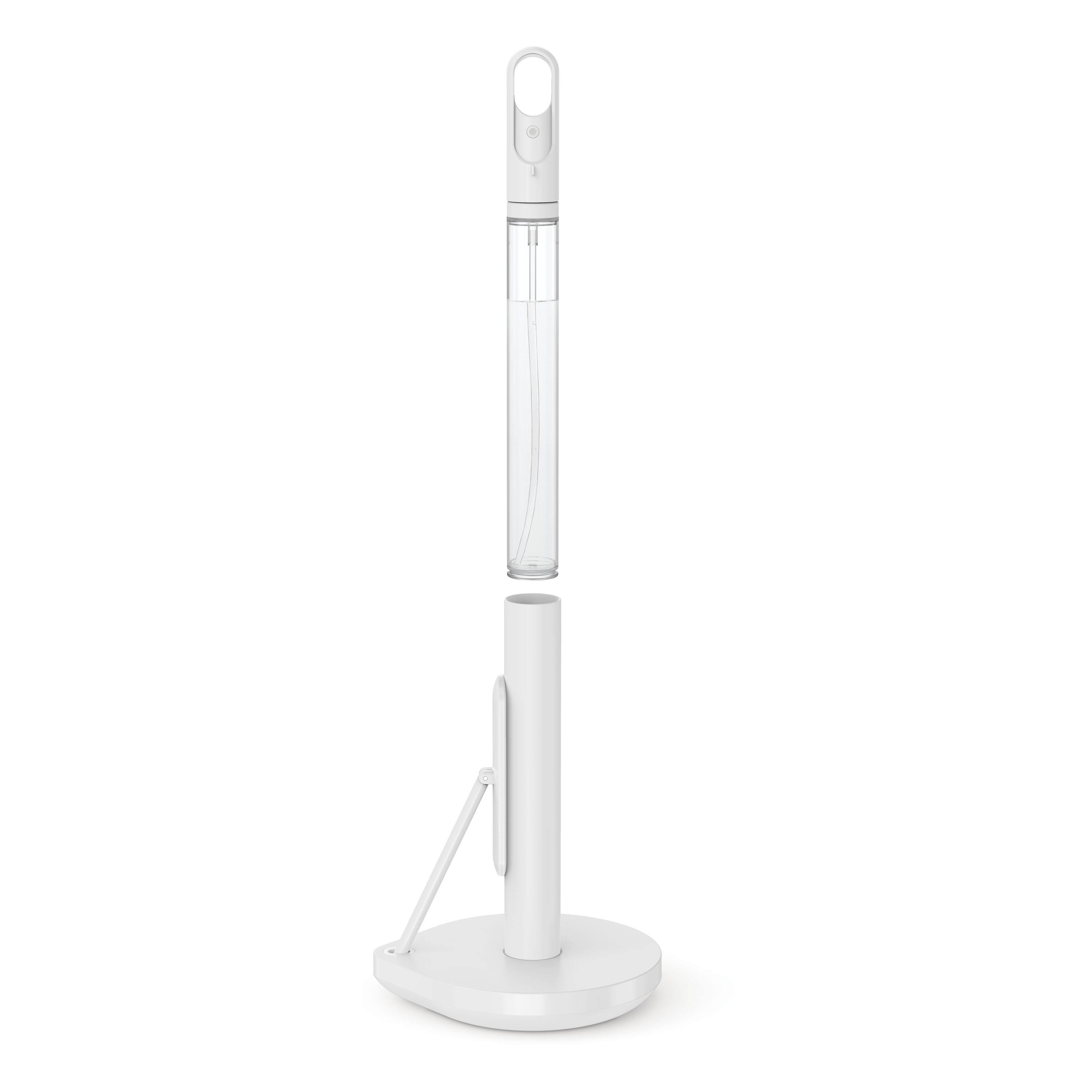 Alt View 4. simplehuman - paper towel holder with spray, white - White.