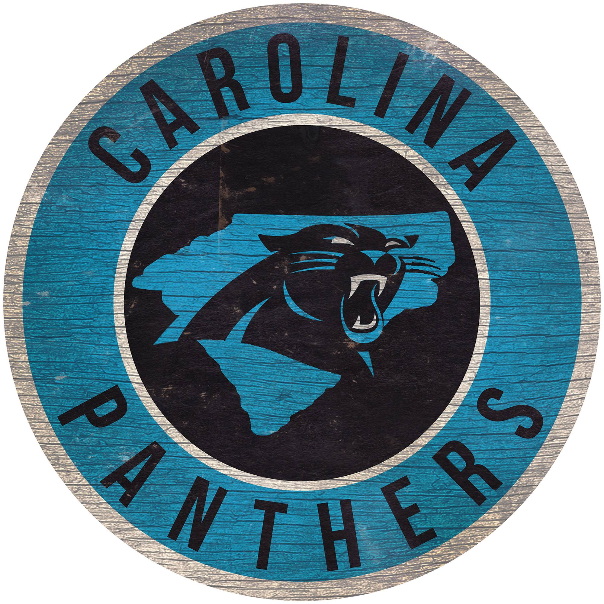 Carolina Panthers 12'' x 12'' State Circle Sign