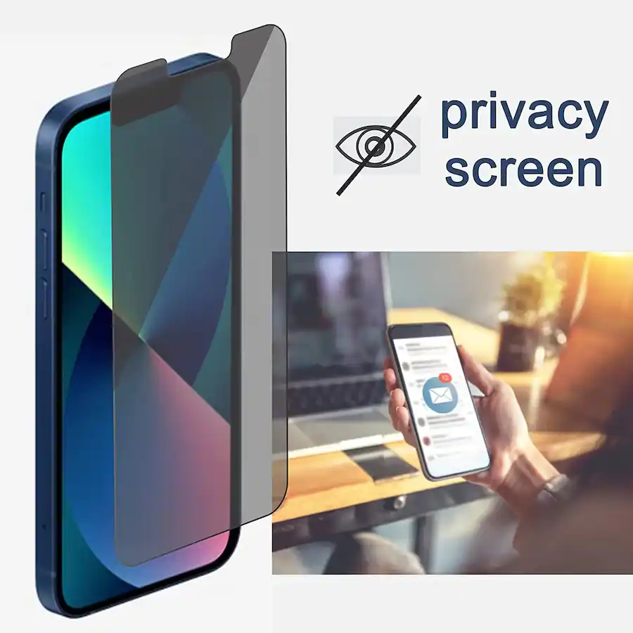 Entronix iPhone 12 Anti Spy Privacy Screen Protector and Camera Lens ...