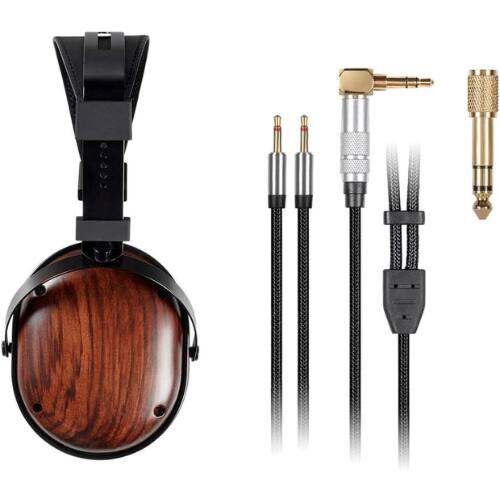 Alt View 1. Monoprice - Monolith Over-Ear Planar Magnetic Headphones – 66mm Drivers, Closed-Back, Comfortable Ear Pads, Studio-Grade, Black/Wood - Black.
