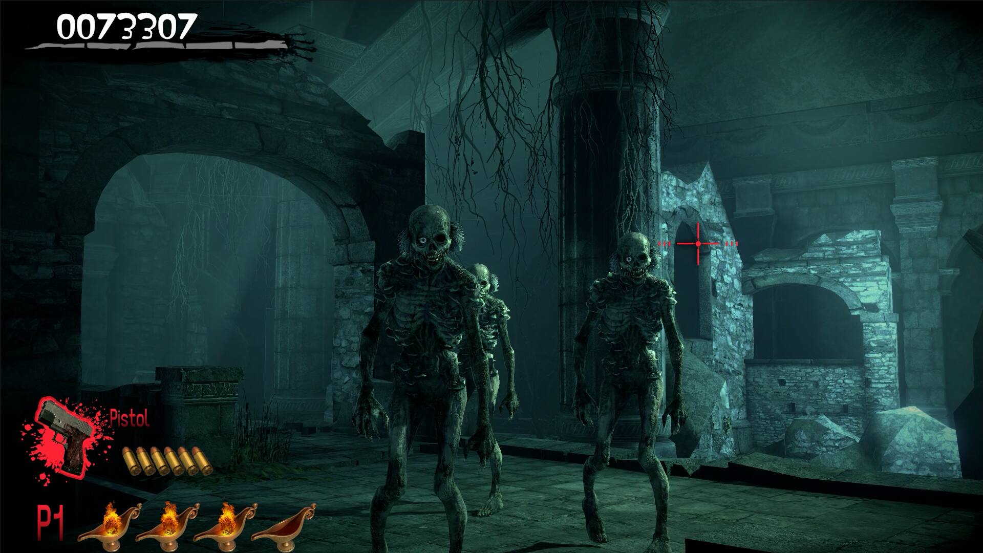 The text on the image is "0073307 Pistol P1."