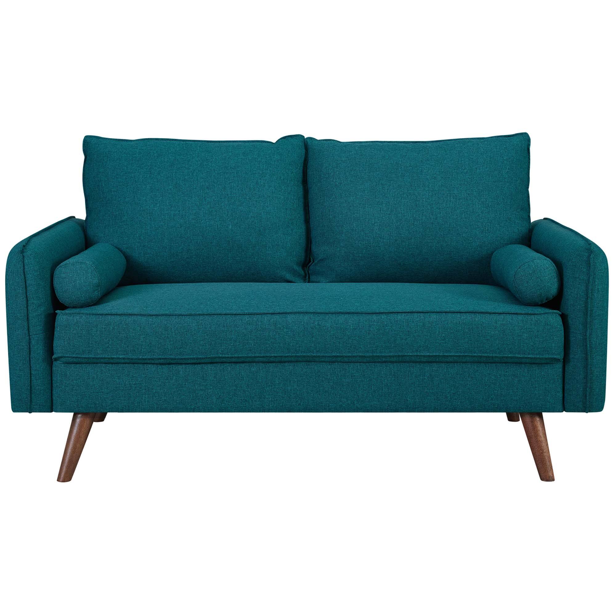 Alt View 4. Modway - Revive Upholstered Fabric Loveseat by Modway - Teal.