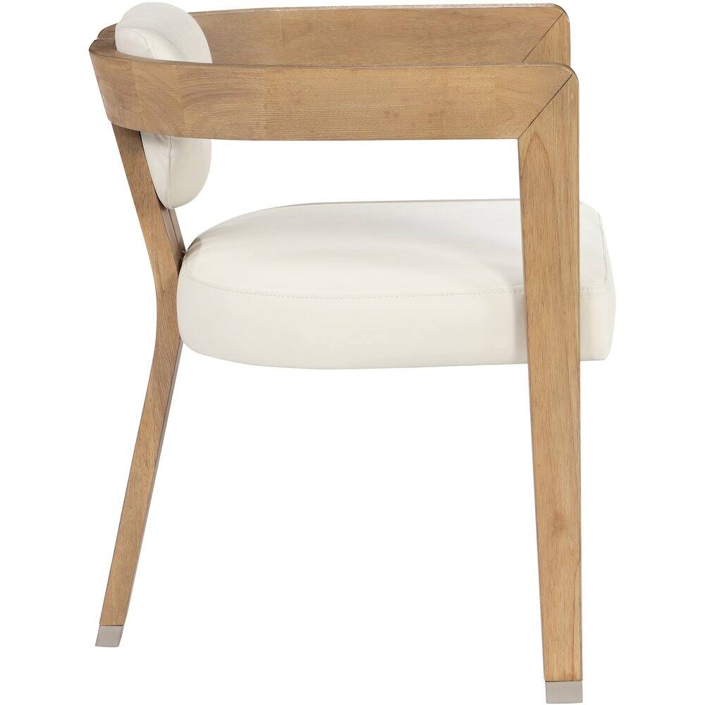 Alt View 4. Meridian Furniture - Carlyle Cream Vegan Leather Dining Chair - Beige.