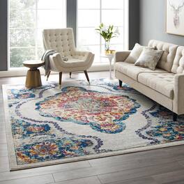 Modway - Entourage Malia Distressed Vintage Floral Vintage Medallion Area Rug - Multicolored