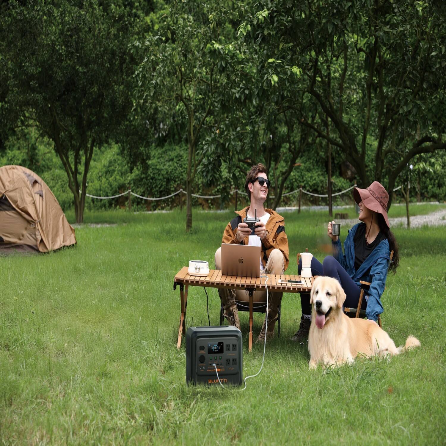 Alt View 2. BLUETTI - 1800W(2000W) Continuous/3600W Peak Output 1024Wh Push Button Start LiFePO4 Battery Solar Generator for Outdoor.