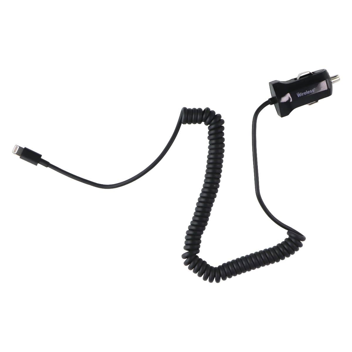 Just Wireless - 2.1 Amp High Speed Car Charger with 8-Pin Connector - Black
