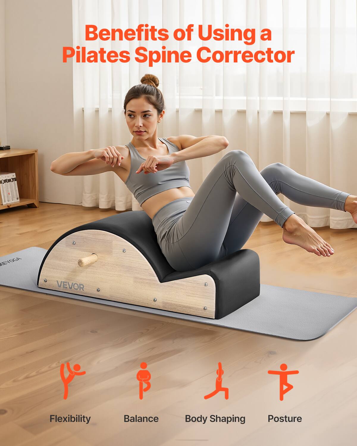 Benefits of Using a Pilates Spine Corrector

- Flexibility
- Balance
- Body Shaping
- Posture