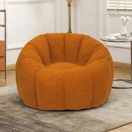 Trinkets Crazed - Bean Bag Chair, Bean Bag Sofa Chair with Armrests Stuffed High-Density Foam, Lazy Sofa Comfy Chairs - Orange