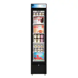 Koolmore - 17 in. Slim Commercial Merchandiser Freezer with Manual Defrost, 6.5 Cu. Ft. Capacity, ETL Listed (KM-MDF-17S) - Black